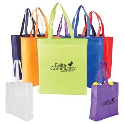 China Value Promotional Heat Seal Nonwoven Shopping Bag Packaging With Gusset With Cusrom Logo Imprint For Gift for sale