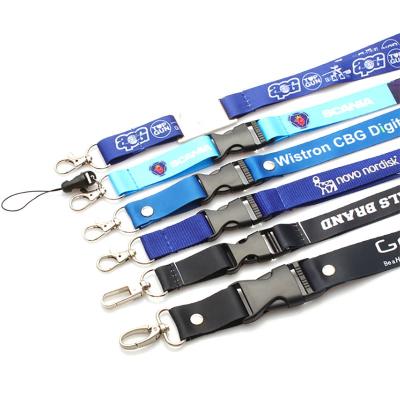 China Advertising / Promotion / Reading Gifts Custom Sublimation Lanyard Polyester Material With Printed Logo for sale