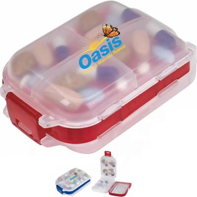 China Wholesale Advertising/Promotion/Reading Gifts 7 Day Pill Organizer Box Monthly Plastic Pill Box With Imprint Logo for sale