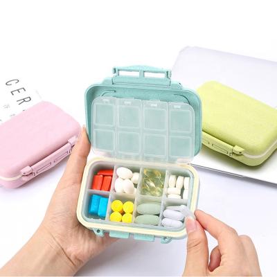 China Advertising/Promotion/Reading Gifts Promotional Portable Plastic Pill Organizer Medicine Case Pill Box For Diary And Travel Use With Imprint Logo for sale