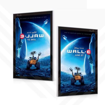 China Canvas stuck in the grooves--trying to change magnetic type ultra thin display long led light photo frame with backlit led led light box display for sale