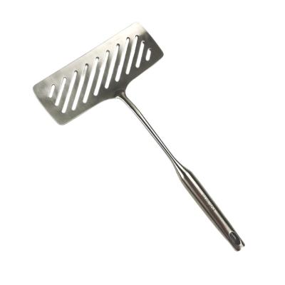 China Sustainable Kitchen Grilling 304 Stainless Steel Turner Fish Spatula Frying for sale