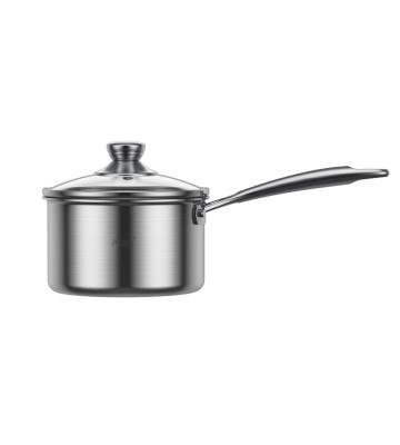 China Fashionable hot sale 16/18cm milk pot set pure titanium cookware cooking pot suitable for gas oven for sale