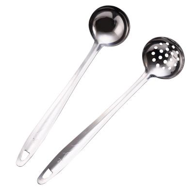 China Sustainable Kitchen Cooking Tool Accessories Stainless Steel Skimmer Spoon Soup Ladle for sale