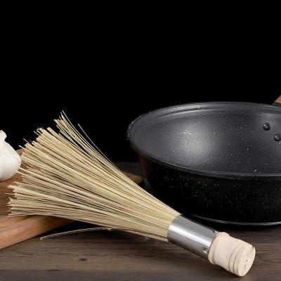 China Sustainable Traditional Natural Bamboo Wok Sweep Eco Friendly Tableware Kitchen Cleaning Brushes for sale