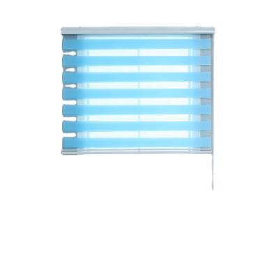 China Blackout Customized Size Roll Curtain Zebra Double Blind Roller Fabric Shades Blinds for sale