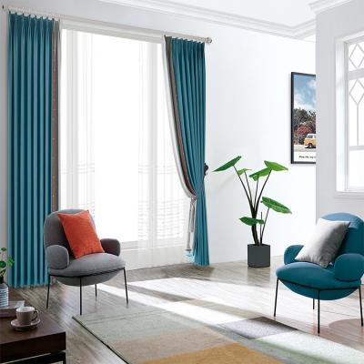 China Blackout 2022 New Style Customize European Modern Luxury Fabric Drapery Window Cloth Curtain Embroidery Drapes For Living Room for sale