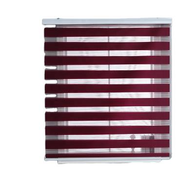 China 2021 Hot Selling Popular Blackout H.Cheng HOME Wholesale Striped Modern Blackout Curtain Fabric Wine Red Blind Curtains For Living Room for sale