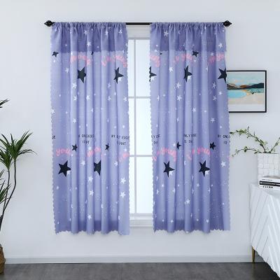 China Blackout 2022 Blackout Curtain Factory Hot Selling Modern Fabric Wholesale Linen Curtain Embroidery Curtains Purple Drapes For Living Room for sale