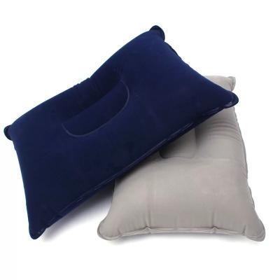 China Anti-bacteria Increasing Square Camping Displacement Flocking Fabric Ultralight Inflatable Air Pillow for sale