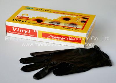 China PVC Materials Black, powder free vinyl exam gloves, vinyl examination gloves, disposable vinyl gloves for sale