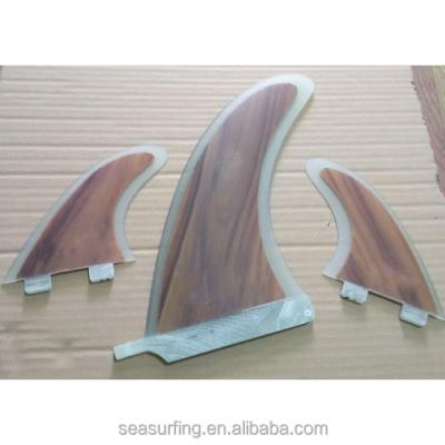 China Pure fiberglass /bamboo skin fin box color bamboo skin design swim fins surfboard fins for sale