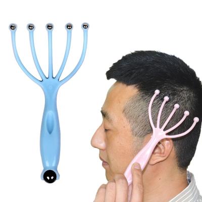 China Head Head Massager Scalp Comb Roller Five Finger Claws Steel Ball Handheld Care Stress Relief Massager Tool for sale