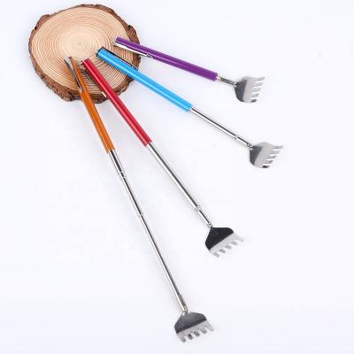 China Body 2023 multicolour stainless steel telescoping  extendable Massager metal extended flexible hand back scratcher for sale