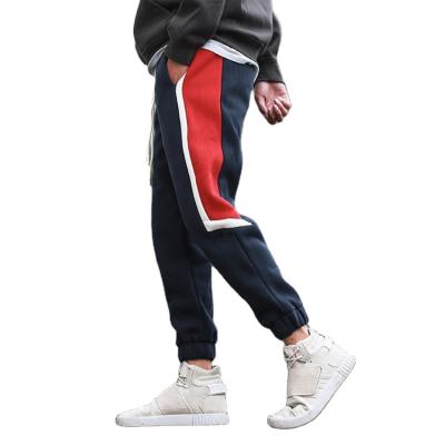 China OEM Color Block Anti-Static Cotton Empty Track Trotter Pants Drawstring Loose Fit Track Trotter Pants Men for sale