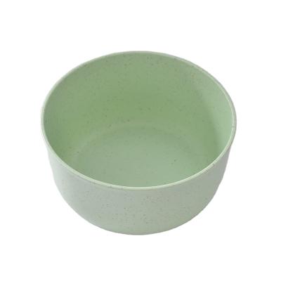 China 2022 Modern household straw mid century wheat food supplement spoon kindergarten solid color creative plastic drinking bowl for sale