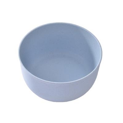 China 2022 Modern household straw mid century wheat food supplement spoon kindergarten solid color creative plastic drinking bowl for sale