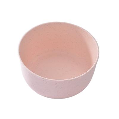 China Modern Household Straw Mid Century Wheat Food Supplement Spoon Kindergarten Creative Solid Color Plastic Bowl for sale