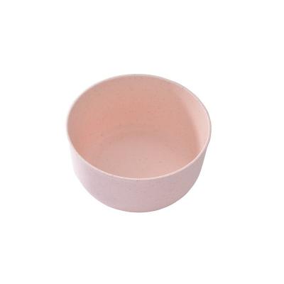 China Modern Household Straw Mid Century Wheat Food Supplement Spoon Kindergarten Creative Solid Color Plastic Bowl for sale