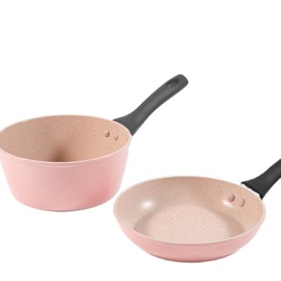 China 2022 Saucepan 2022 Viable Baby Kitchen Food Auxiliary Utensils Non Stick Wheat Rice Mini Stove Milk Stone Saucepan for sale