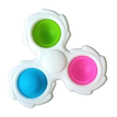 China Spinner 2023 plastic silicone bubble music limulu fingertip gyroscope ring two hole spinning fidget spinner fishing toy for sale