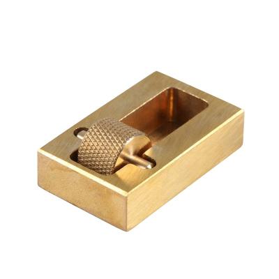 China Top Edge Dye Oil Roller Box Applicator DIY Craft Treatment Tool Brass Leather Brass With Extra Roller for sale