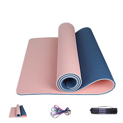 China TKing Professional Yoga Exercises Non Slip Design Exercise Gym Fitness 6mm Custom Tape Eco-friendly Yoga Mat for sale