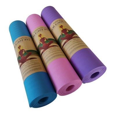 China Custom Pilates Mat Eco Friendly Yoga Mats Non Slip Print Tpe Yoga Floor TKing Gym Workout Wholesale Waterproof Washable Durable Anti-Slip OEM Wholesale for sale