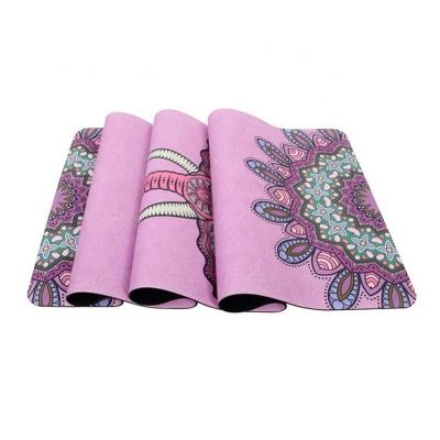 China Eco-Friendly Wholesale Custom Color Print Private Label Yoga Mat Suede Surface Waterproof Washable Durable Anti-Slip Tking for sale