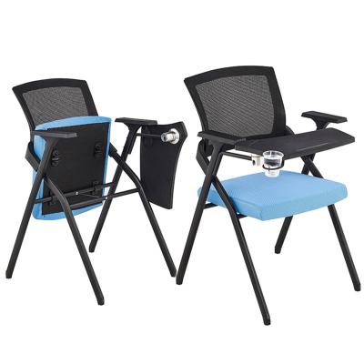 China Contemporary China school/office furniture training room test chair with folding chairs/YZO folding tables plastic chairs with tablets for sale