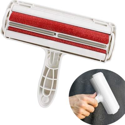 China Sustainable Reusable Self Cleaning Pet Brush Fur Fiber Roller Pet Hair Remover For Dog for sale