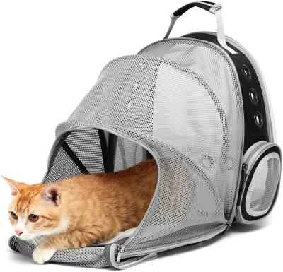 China Outdoor Portable Viable Transparent Expandable Pet Carrier Bag Capsule Bubble Pet Backpack For Cat for sale