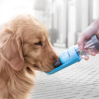 China Automatic Dog Travel Water Bottle With Filter Leak Proof Pet Water Bottle With Scoop for sale