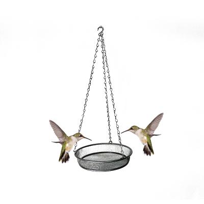 China Viable Hanging Seed Tray Outdoor Yard Garden Metal Mesh Tray Metal Bird Feeder for sale