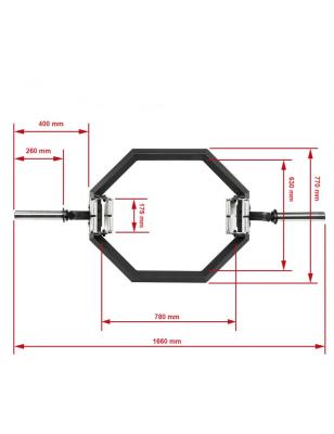 China Universal Barbell Bar Deadlift Training Weightlifting Hex Trap High Quality Open Bar for sale