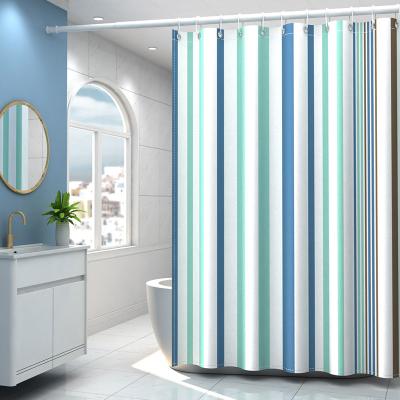 China Sustainable Factory Direct Price Flax Fabric Mildew Proof Lining Cotton Shower Curtain for sale