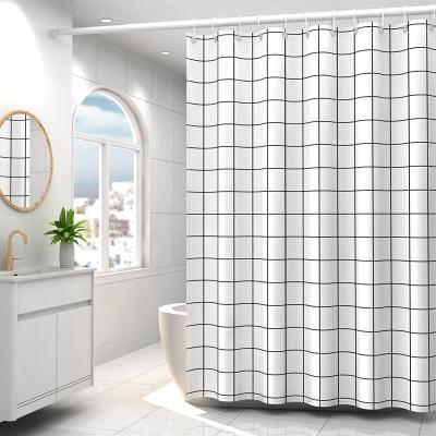 China Sustainable Standard Size Customized Nordic Style OEM Shower Curtains For Bathroom for sale