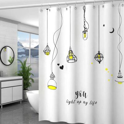 China Factory Price Viable Wholesale Polyester Designers Shower Curtain Set Bathroom for sale