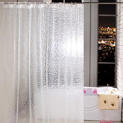 China Sustainable Wholesale Custom Thin Single Shower Curtain Standard Size For Bath Shower for sale