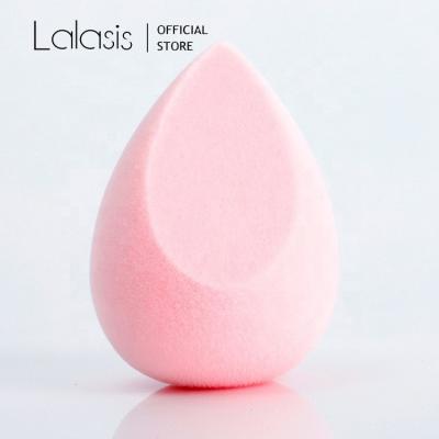 China Eco-Friendly Lalasis eco bouncy soft blender make up velvet skin face flocked microfiber natural sponges for sale