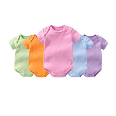 China Soft Breathable Customize 100% Short Sleeve Baby Romper Cotton Baby Pajamas Autumn Newborn Baby Cotton Clothes Spring Summer for sale