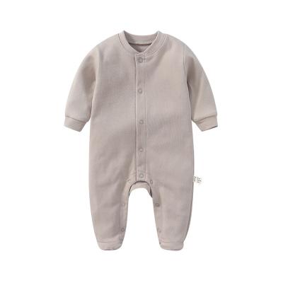 China Wholesale Soft Breathable Newborn Baby Clothes Infant Onesie 100% Cotton Infant Romper Long Sleeve Baby Onesie Sleepsuit for sale