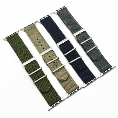 China JUELONG Watch Strap 2-Piece Military NATO Nylon Watch Band Strap For Apple Watch Band 20mm 22mm for sale