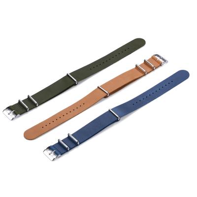 China Vintage Calfskin JUELONG Horse Leather Watch Strap High Quality Genuine Nato Crazy Leather Watch Bands for sale