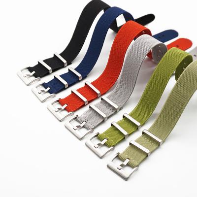 China Striped NATO Watch Strap 2 Loops NATO Strap Nylon Band Single Pass Nylon Striped Straps for sale