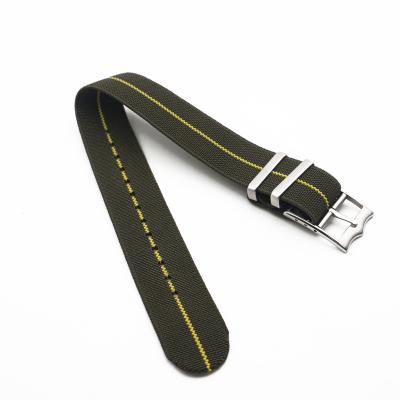 China Parachute Style Nato Strap Elastic Nylon Watch Strap Bands With Crown Buckles NATO Nylon Watch Bands for sale