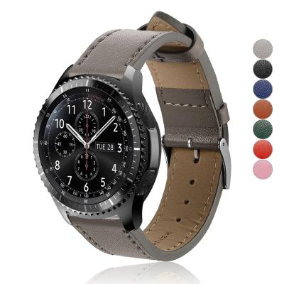 China JUELONG Replacement Leather Watch Band Strap Leather Watch Bands For Samsung Gear S3 Frontier for sale