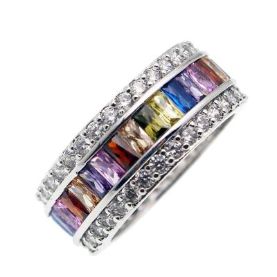 China CLASSIC High Quality Multicolor Gemstone Wedding Rings Hermosa Sapphire Garnet Amethyst Morganite Peridot Rings for sale