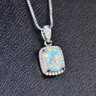 China Trendy Multi Color Opal Silver /Brass Plated Women Jewelry Pendants Birthday Gifts for sale