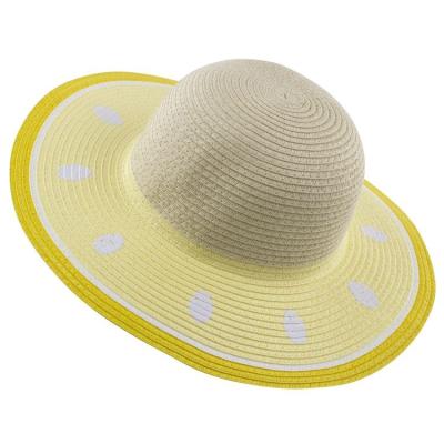 China Traveling Summer Paper Material Eco-friendly Packable Foldable Straw Hat For Child Women Kids Sun Protection Hat for sale